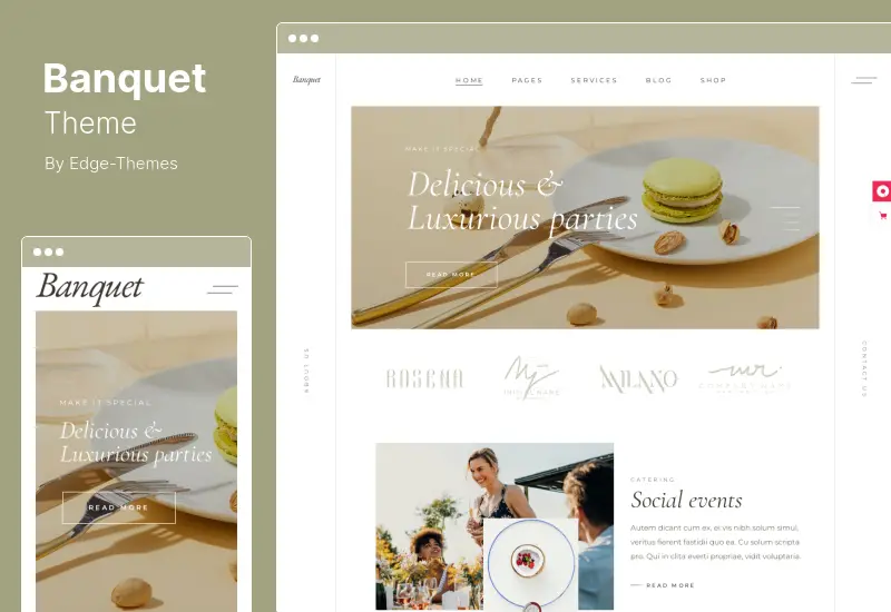 Banquet Theme - Catering and Event Planning WordPress Theme