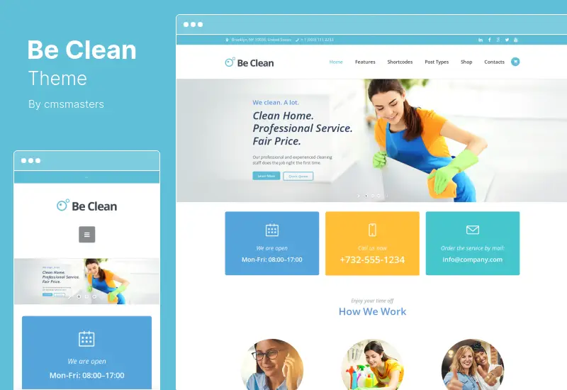 Be Clean Theme - Cleaning Company, Maid Service & Laundry WordPress Theme
