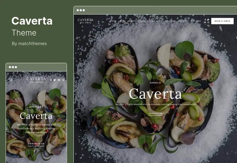 Caverta Theme - Restaurant WordPress Theme