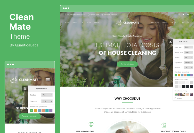 CleanMate Theme - Cleaning WordPress Theme