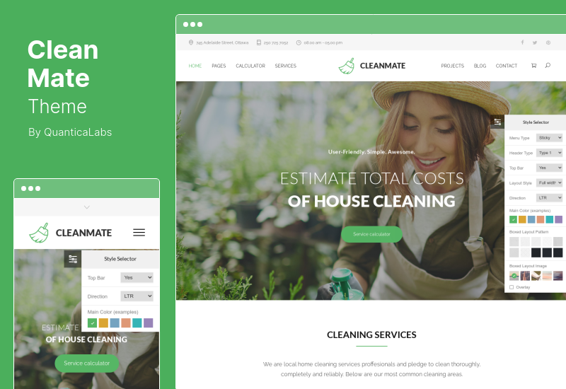 CleanMate Theme - Cleaning WordPress Theme