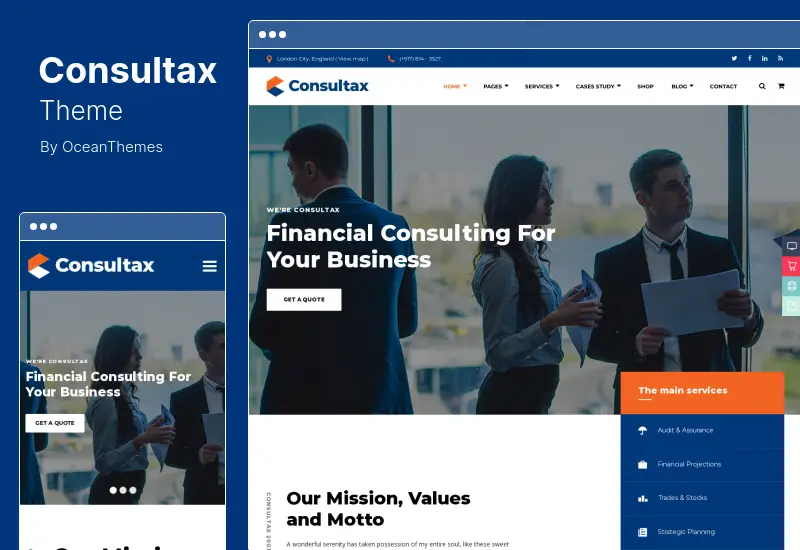 Consultax Theme - Financial & Consulting WordPress Theme
