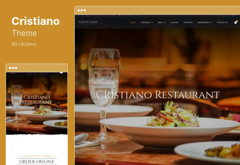 Cristiano Theme - Restaurant WordPress Theme