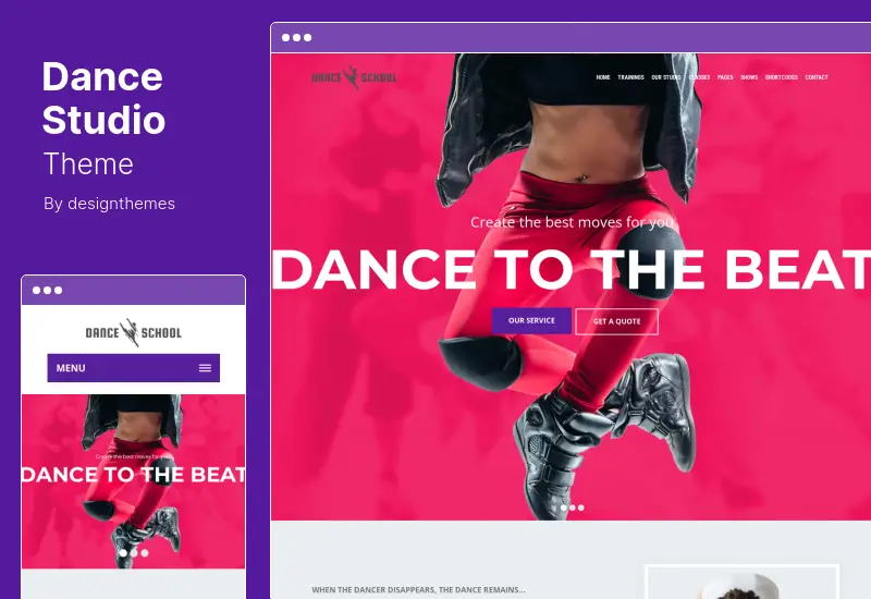 Dance Studio Theme - Music, Art School WordPress Theme