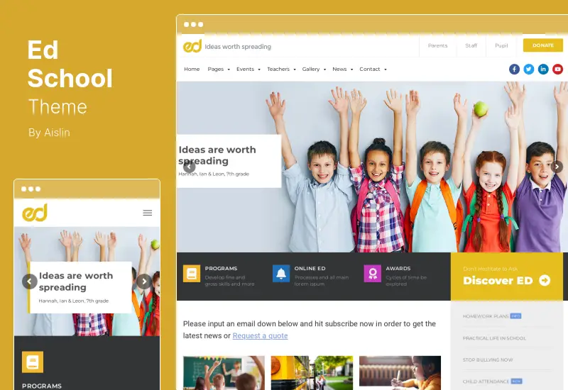 Ed School Theme - Education WordPress Theme