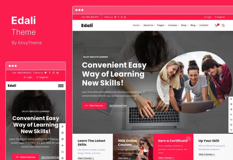 Edali Theme - Online Courses Coaching & Education LMS WordPress Theme