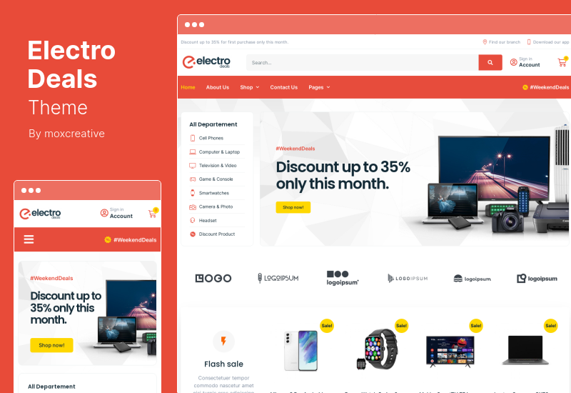 ElectroDeals Theme - WooCommerce Electronic Store Elementor Template Kit