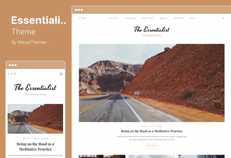 Essentialis Theme - A Narrative Blog WordPress Theme