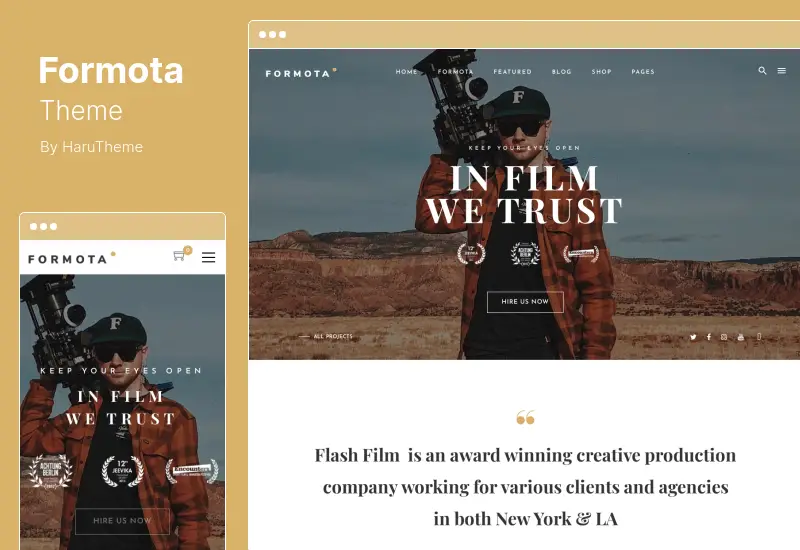 Formota Theme - Movie Studios & Filmmakers WordPress theme