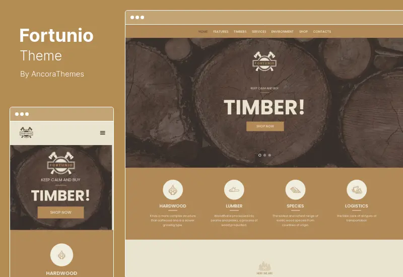 Fortunio Theme - Timber / Forestry / Wood Manufacture WordPress Theme