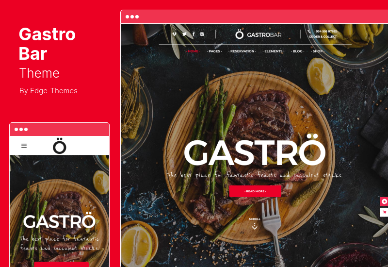 GastroBar Theme - Fast Food Restaurants and Bars WordPress Theme