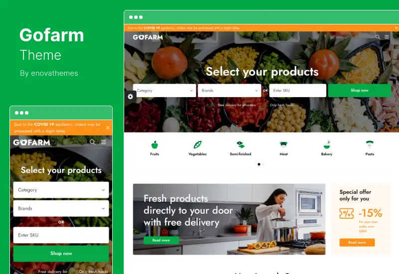 Gofarm Theme - Grocery Food WordPress & WooCommerce Theme