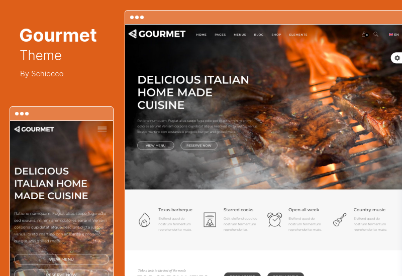 Gourmet Theme - Restaurant and Food WordPress Theme