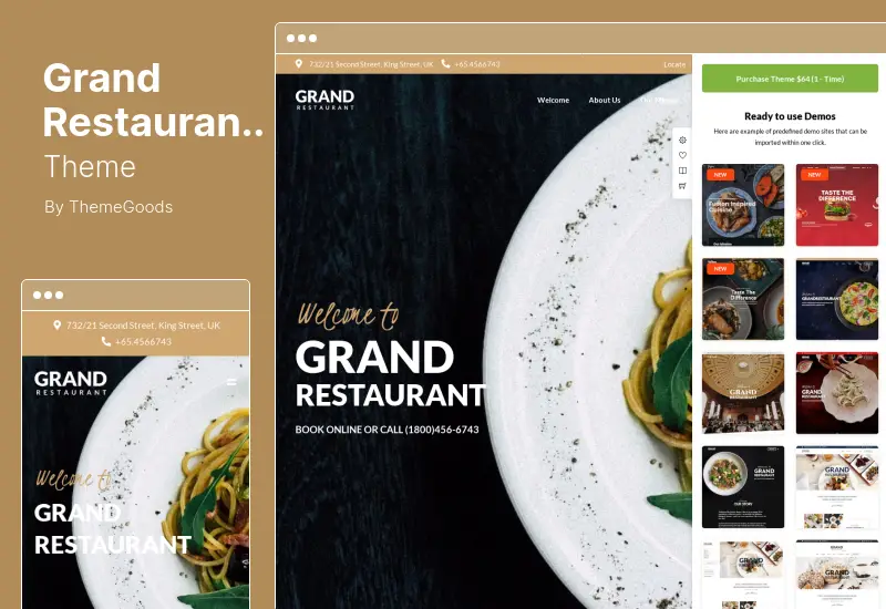 Grand Restaurant Theme - Restaurant WordPress Theme