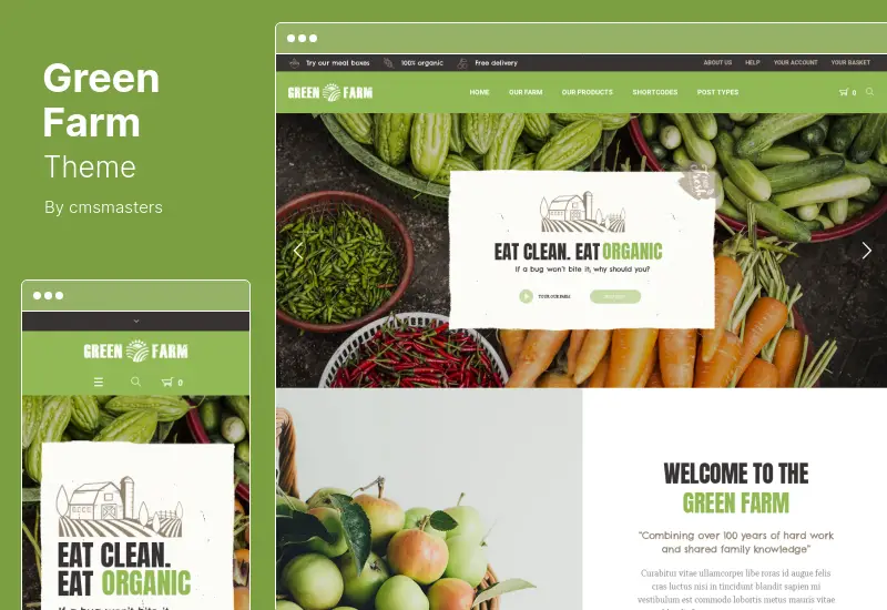 Green Farm Theme - Organic Food WordPress Theme