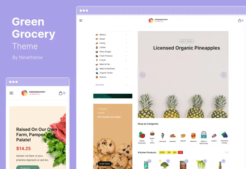 Green Grocery Theme - Online Supermarket & Organic Food eCommerce WooCommerce Theme