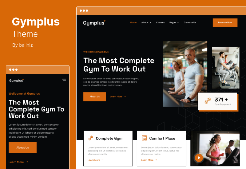 Gymplus Theme - Gym & Fitness Elementor Template Kit