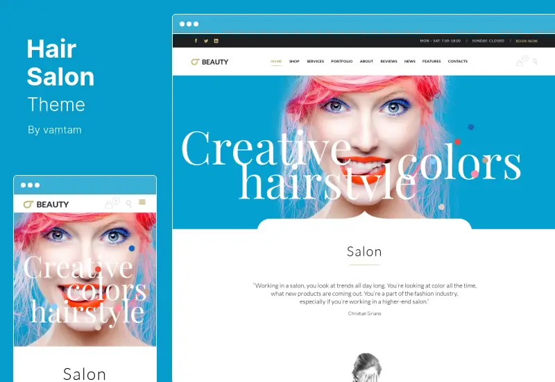 Hair Salon Theme - Hairdresser WordPress Theme