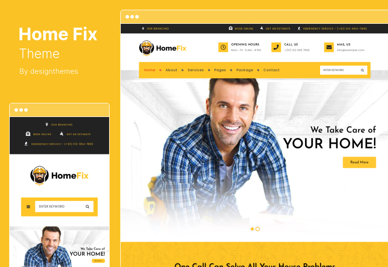 HomeFix Theme - Plumber, Handyman Maintenance WordPress Theme