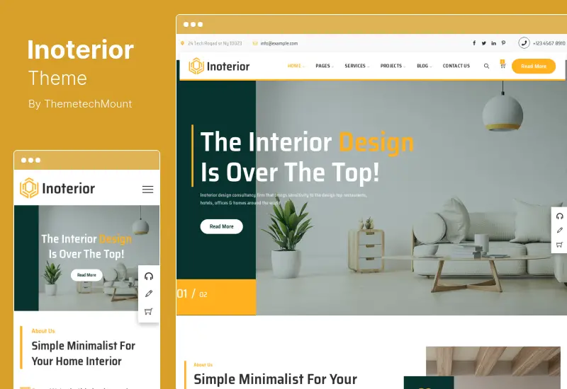 Inoterior Theme - Architecture & Interior Designer WordPress Theme