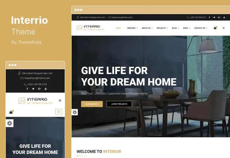 Interrio Theme - WordPress Theme for Architecture and Interior Design