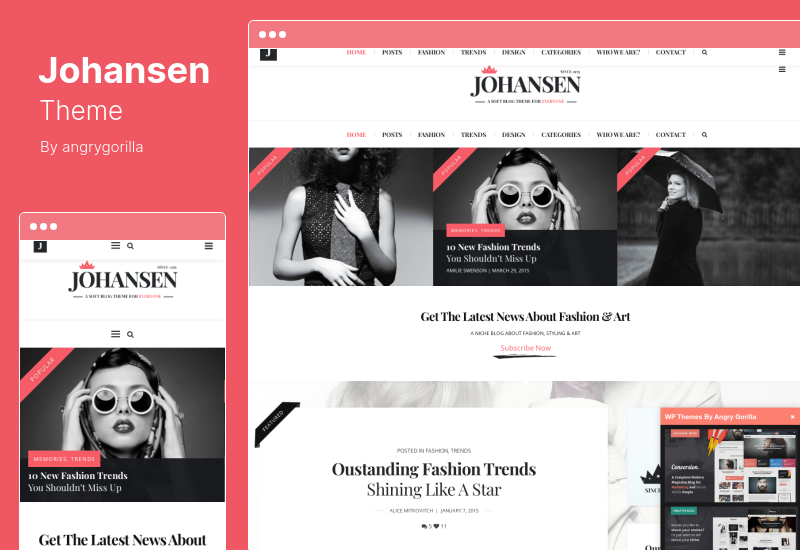 Johansen Theme - Creative Niche Blog WordPress Theme