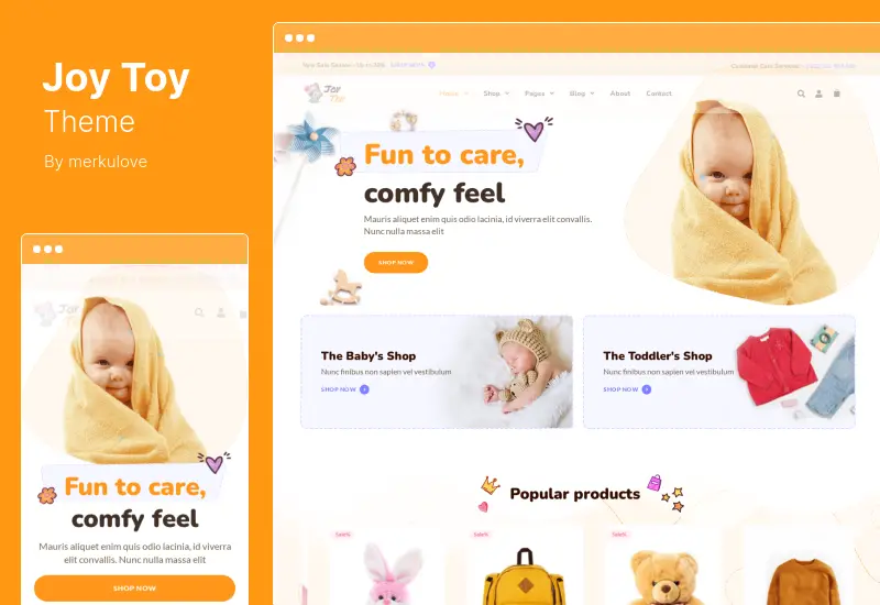 JoyToy Theme - Kids Store Elementor Template Kit