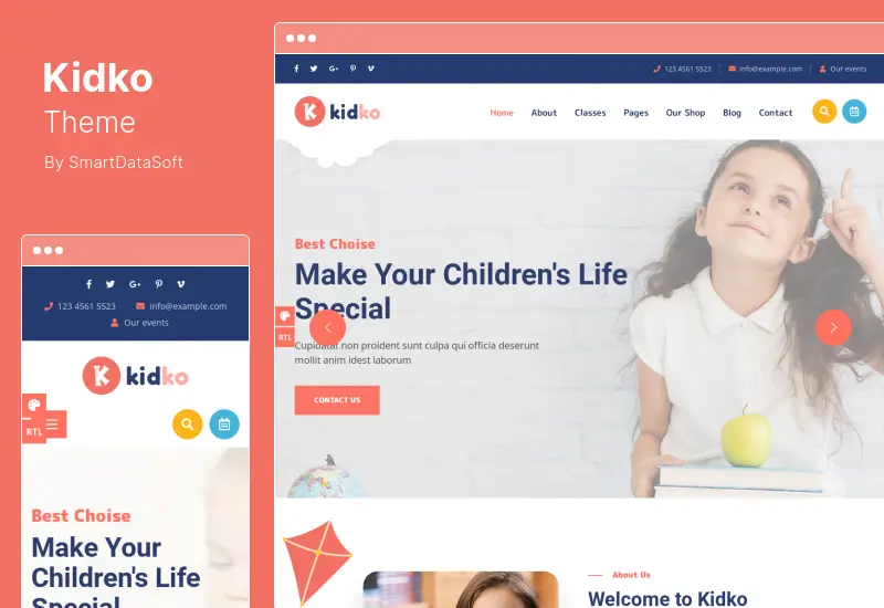 Kidko Theme - Kindergarten & Baby Care WordPress Theme
