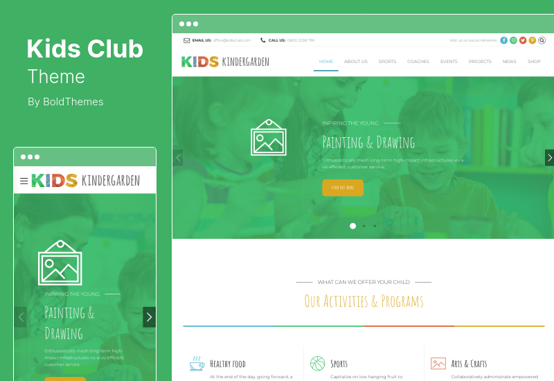 Kids Club Theme - Kindergarten, School & Camp WordPress Theme