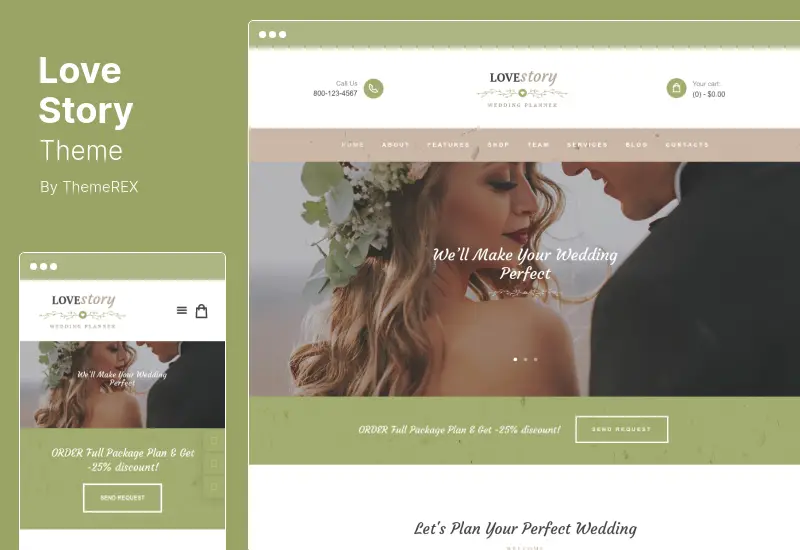 Love Story Theme - Attractive Wedding & Event Planner WordPress Theme 