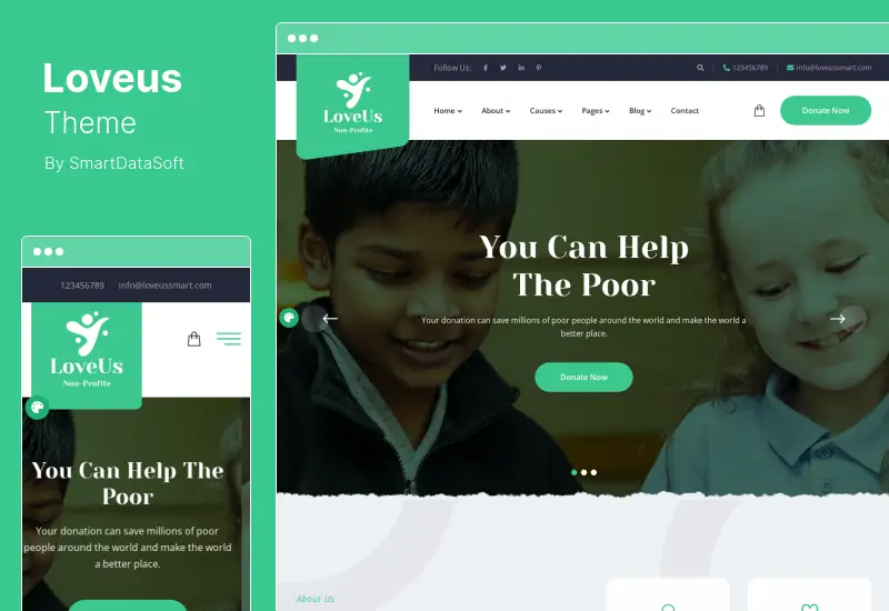 Loveus Theme - Nonprofit Charity WordPress Theme