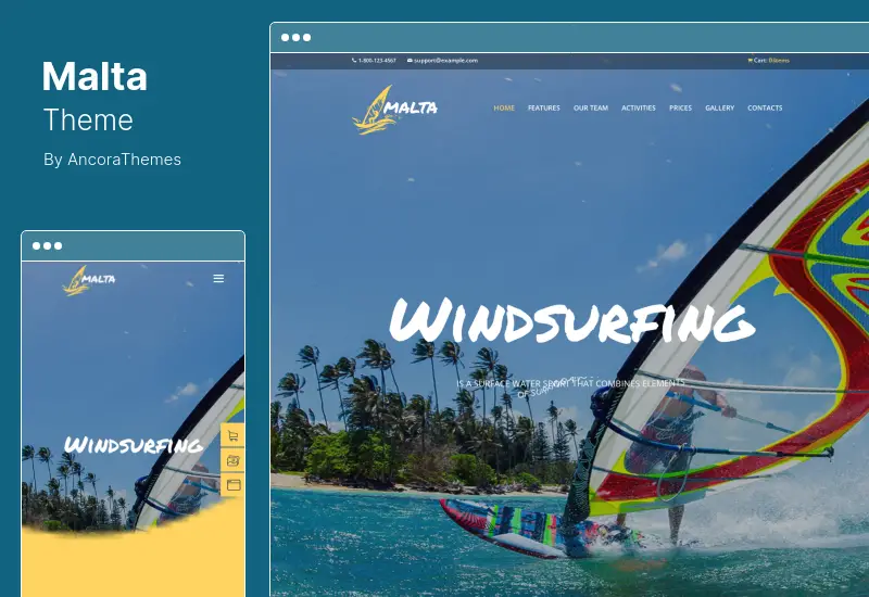 Malta Theme - Windsurfing, Kitesurfing & Wakesurfing Center WordPress Theme