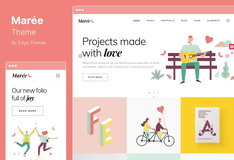 Marée Theme - Illustration and Design Portfolio WordPress Theme