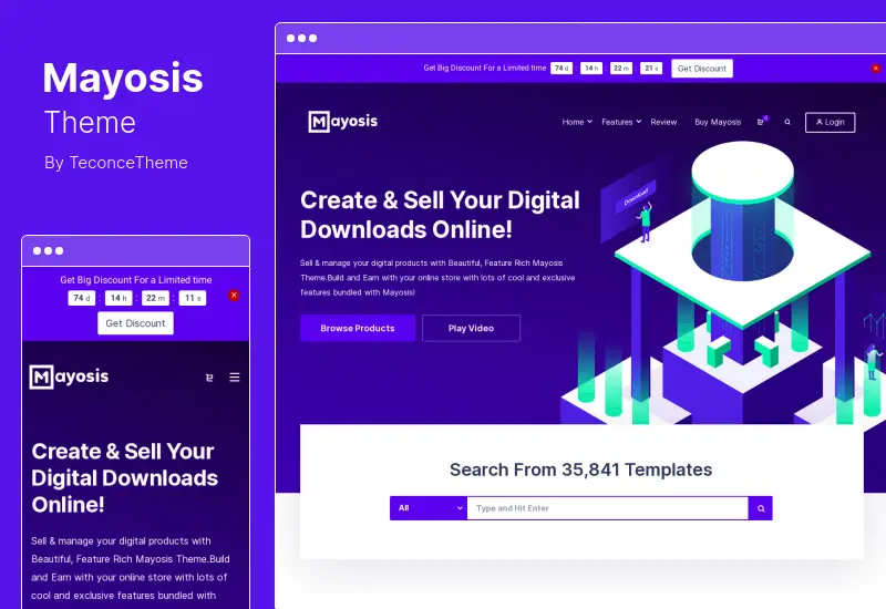 Mayosis Theme - Digital Marketplace WordPress Theme