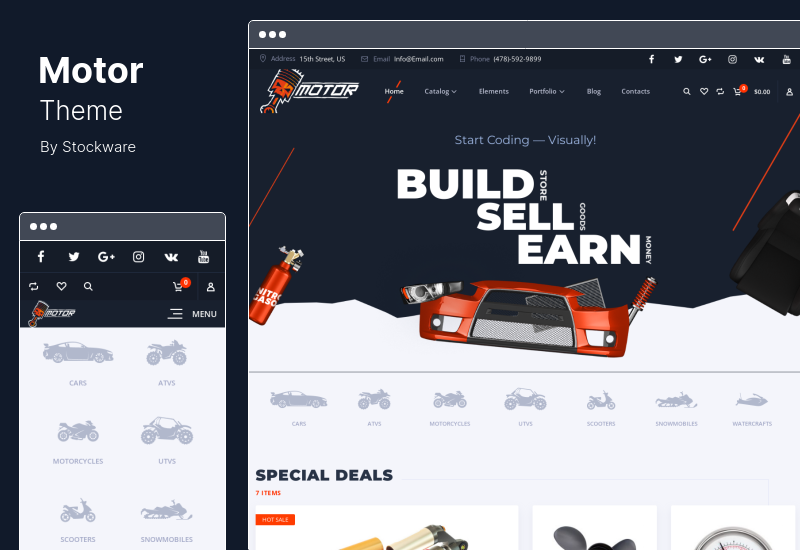 Motor Theme -  Cars, Parts, Service, Equipments and Accessories WooCommerce Store