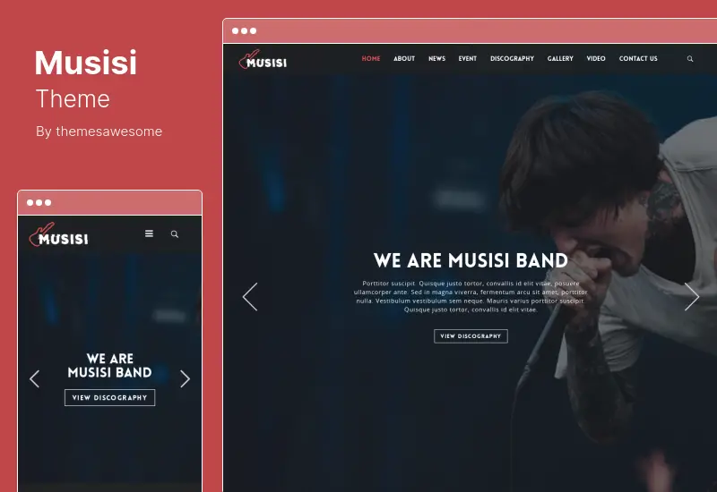Musisi Theme - Musicians and Bands WordPress Themes