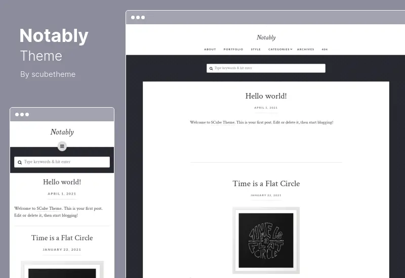 Notably Theme - A Blogging WordPress Theme
