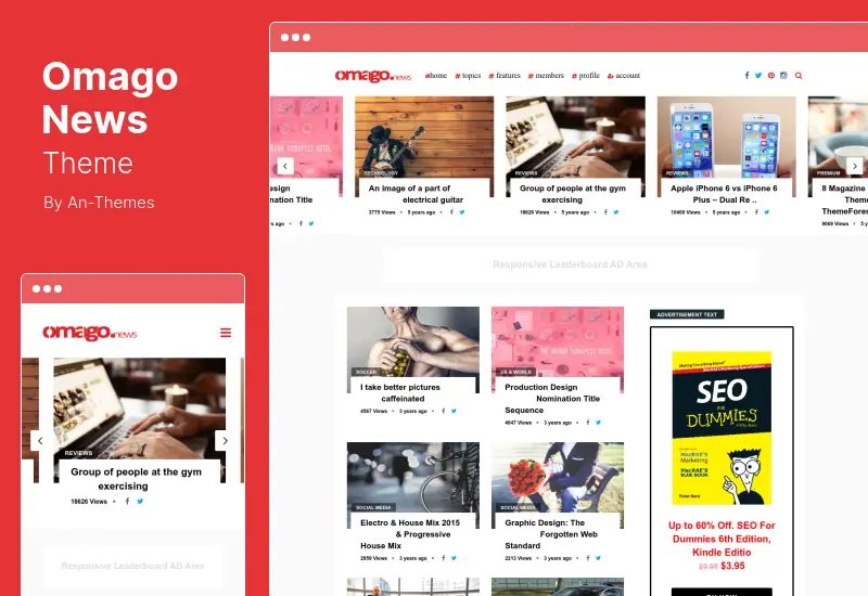 Omago News Theme - User Profile Membership &Content Sharing WordPress Theme