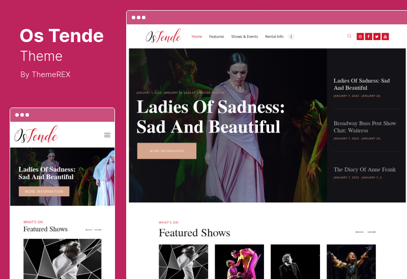 OsTende Theme - School of Arts & Theater WordPress Theme