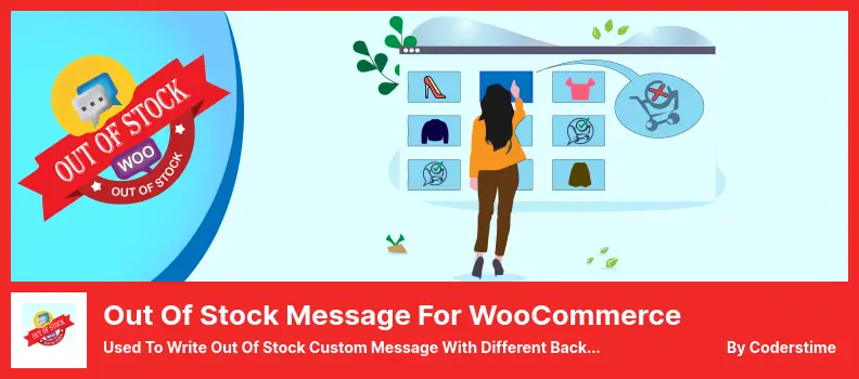Out of Stock Message for WooCommerce Plugin - Used to Write Out of Stock Custom Message With Different Background and Text Color