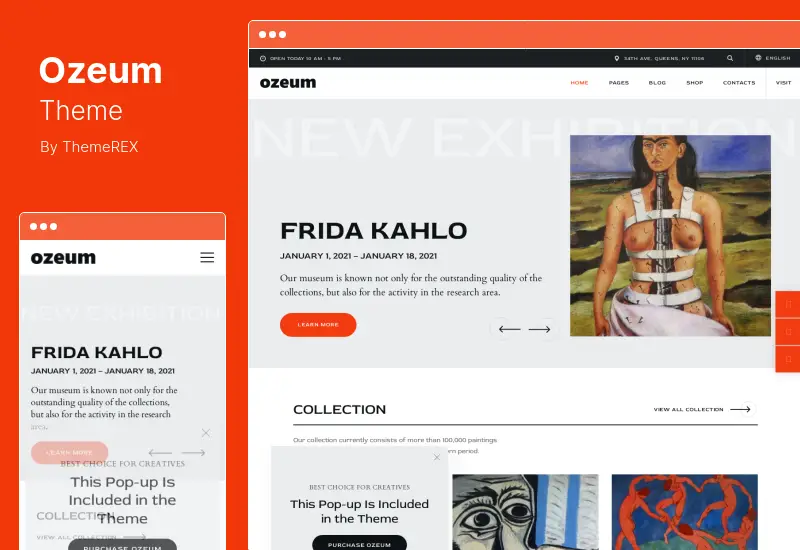 Ozeum Theme - Modern Art Gallery and Creative Online Museum WordPress Theme