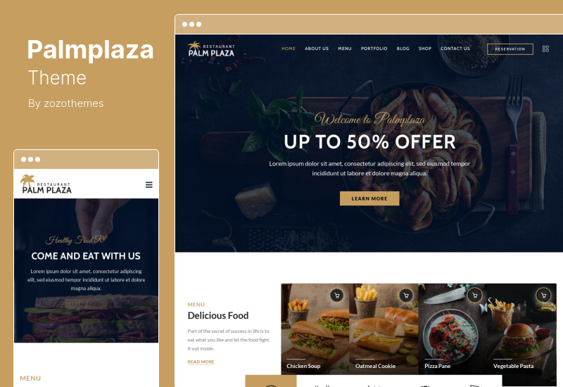 Palmplaza Theme - Restaurant & Cafe WordPress Theme