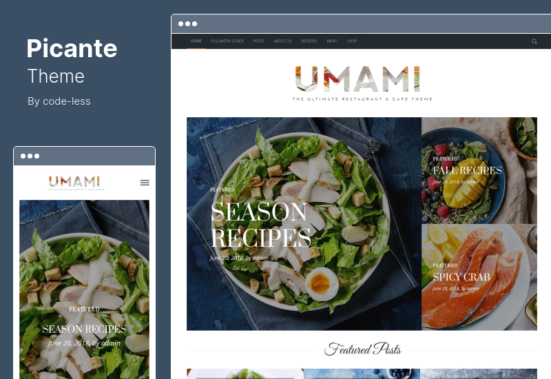 Picante Theme - Restaurant WordPress Theme