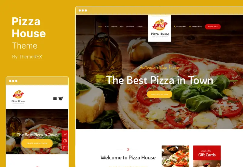 Pizza House Theme - Restaurant / Cafe / Bistro WordPress Theme