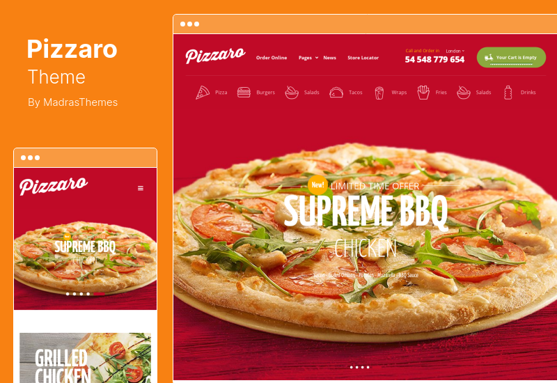 Pizzaro Theme - Fast Food & Restaurant WooCommerce Theme