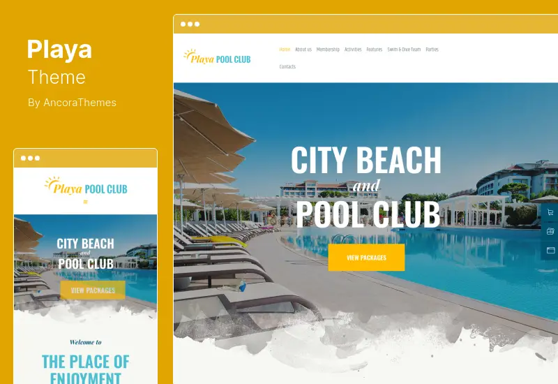 Playa Theme - City and Private Beach & Pool Club WordPress Theme