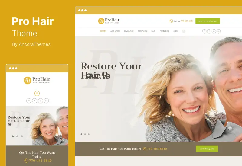 ProHair Theme - Hair Loss Clinic & Cosmetology WordPress Theme