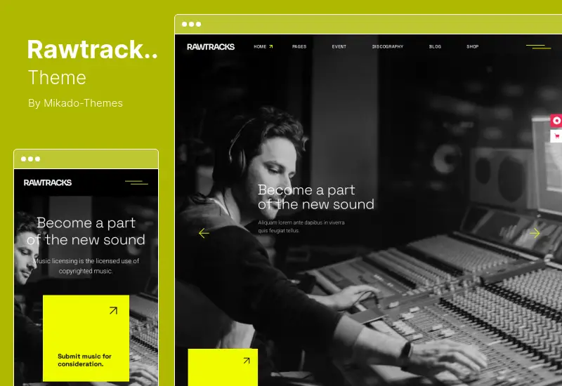 Rawtracks Theme - Music & DJ WordPress Theme