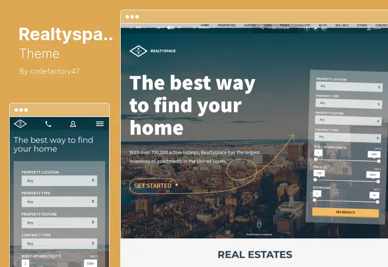 Realtyspace Theme - Real estate WordPress Theme