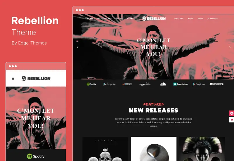 Rebellion Theme - WordPress Theme for Music Bands & Record Labels